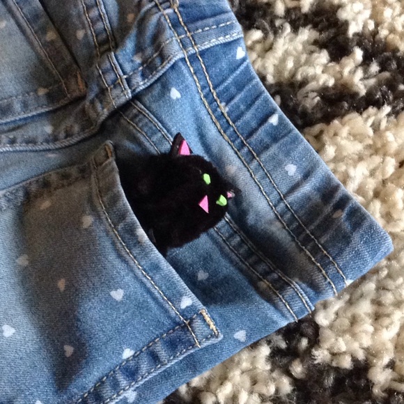 Denim jegging with white hearts size 6 Cherokee. - Picture 8 of 8